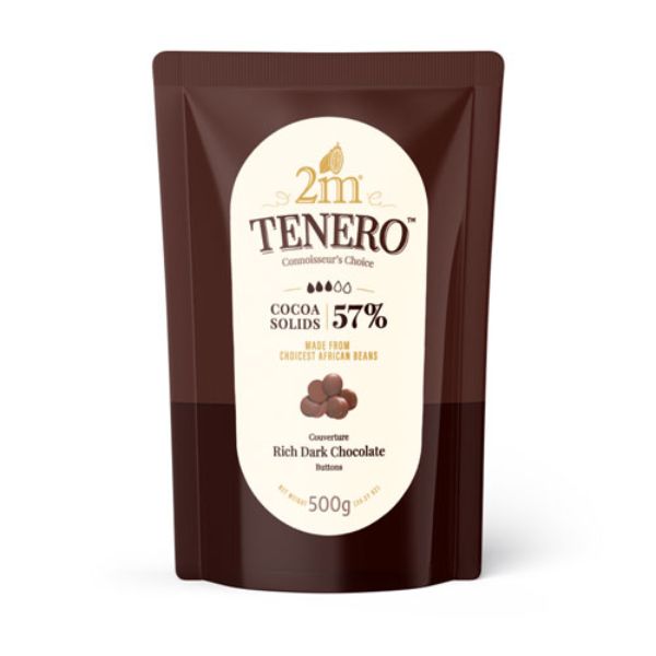 ぱんだこぱんだ② 2M Tenero Rich Dark Chocolate Buttons (57% Cocoa) - 500g